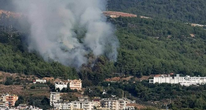Alanya'da orman yangını