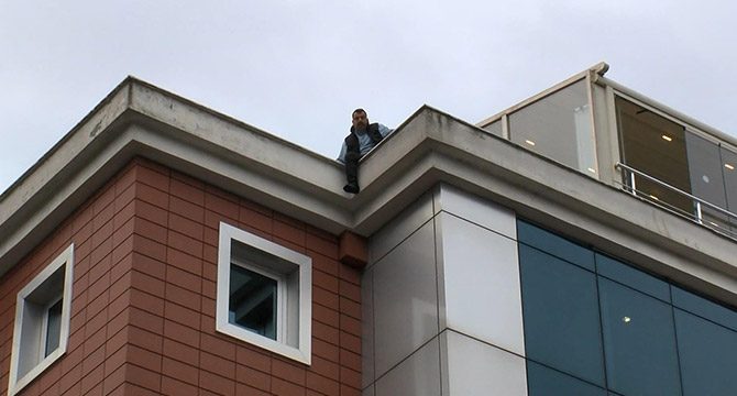 Beşiktaş'ta intihar girişimi; bu sefer hastane çatısına çıktı