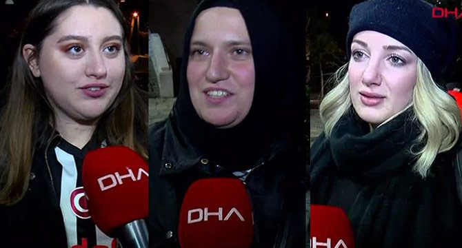 Beşiktaş maçını tribünlerden takip eden kadın taraftarlardan ortak mesaj
