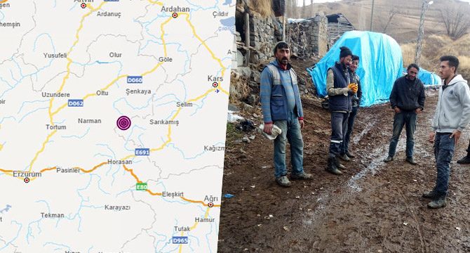 Sarıkamış, aynı dakika içinde 4 büyüklüğünde iki depremle sallandı