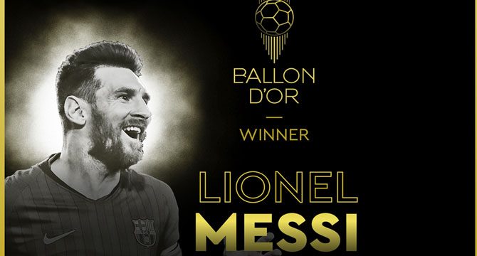 Ballon d'Or 6'ncı kez Lionel Messi'nin