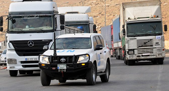 BM'den İdlib'e 35 TIR insani yardım