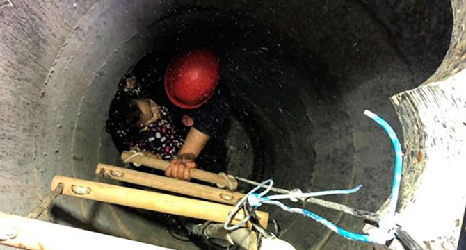 Arnavutköy'de küçük kız inşaattaki kuyuya düştü