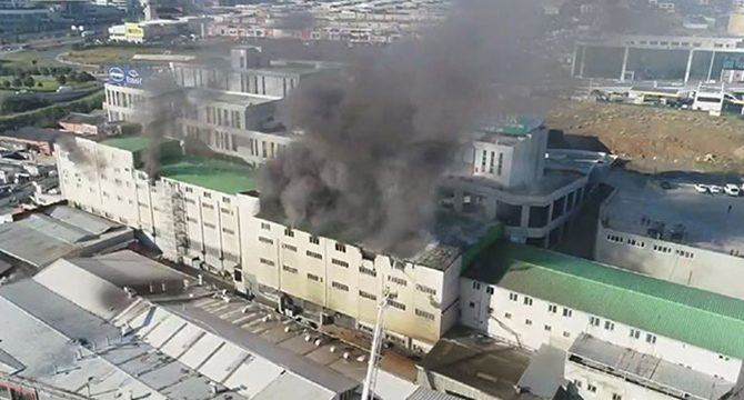 Başakşehir'de korkutan yangın
