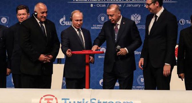 Erdoğan'dan 'TürkAkım' projesine ilişkin paylaşım