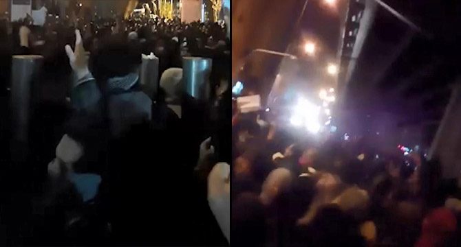 İran'da düşen uçakta ölenleri anma töreni, rejim karşıtı protestolara dönüştü