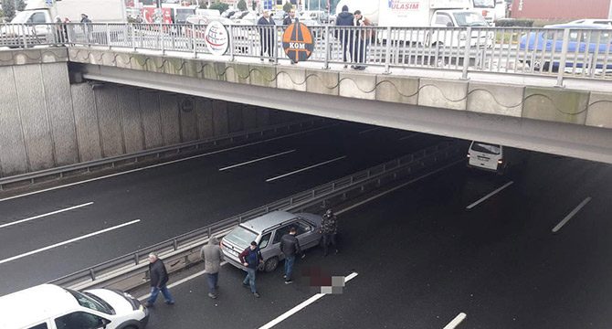 Köprüden yola atladı