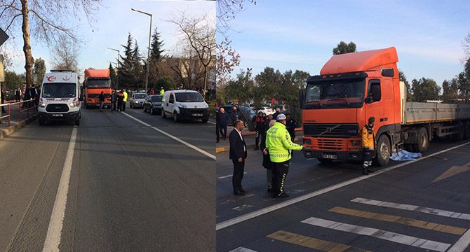 Yolun karşısına geçmek isterken, TIR'ın çarpmasıyla öldü