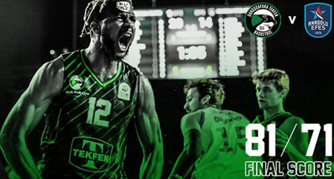 Darüşşafaka Tekfen, Anadolu Efes'i kupanın dışına itti