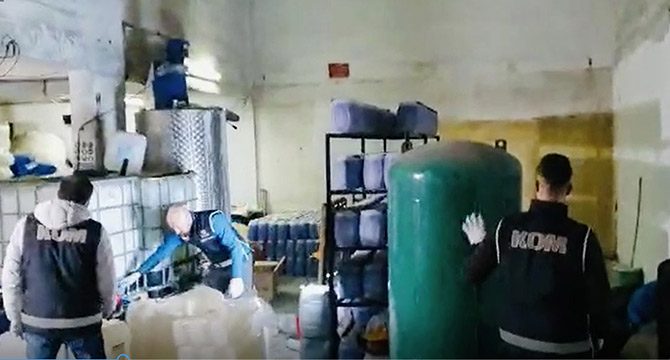 Ankara'da sahte dezenfektan üretimine 4 gözaltı