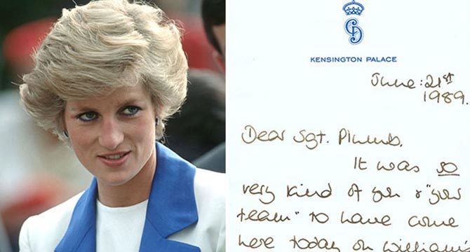 Prenses Diana'nın el yazısı ile yazdığı mektup 16 bin sterline satışa çıktı