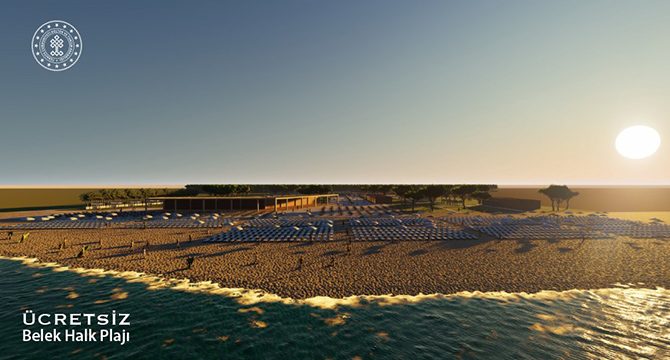 Antalya'da 5 yıldızlı 2 halk plajında ücretsiz hizmet