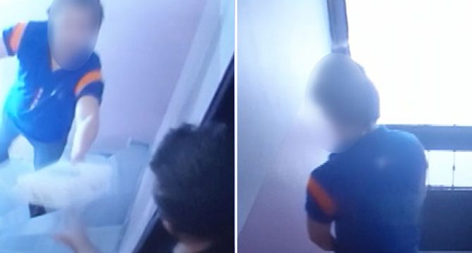 Beyoğlu'nda kargocudan apartman sakinlerini şoke eden hareket