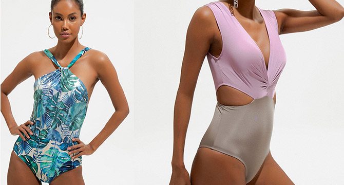 2020 bikini ve mayo modelleri; tropikal renkler, çizgili tasarımlar öne çıkıyor