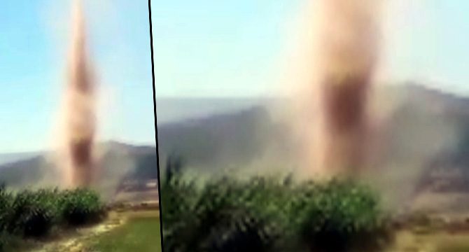 Kahramanmaraş'ta hortum görüntülendi