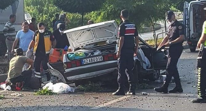 Konya'da otomobil takla attı: 3 ölü, 2 yaralı