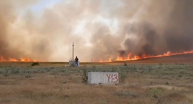 Ankara'da yangında 700 dönüm ekili arazi zarar gördü