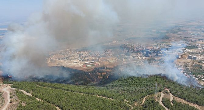 Amanoslar'da orman yangını