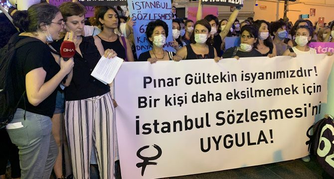 İstanbul'da Pınar Gültekin eylemi!