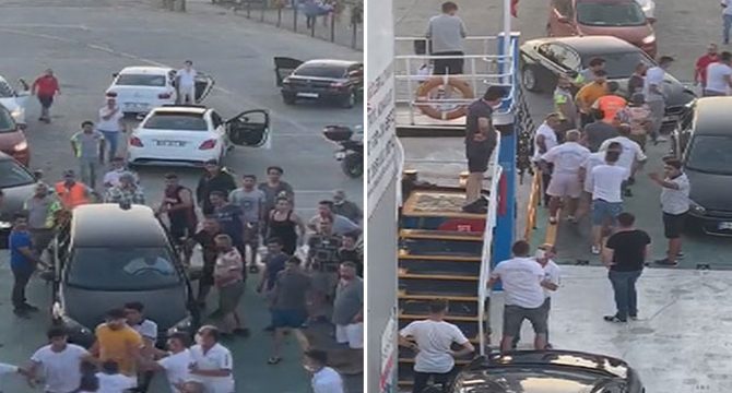 Feribotta sıra kavgası çıktı