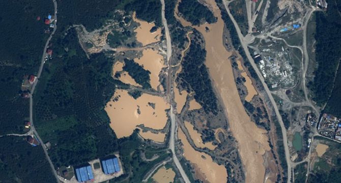 Giresun semalarında askeri uçaklarla hasar tespiti