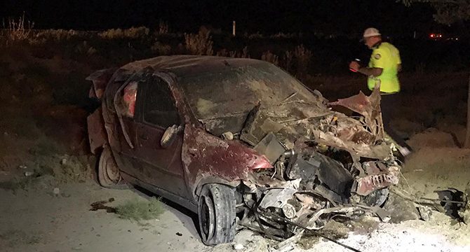 Konya'da lastiği patlayan otomobil takla attı: 1 ölü, 4 yaralı