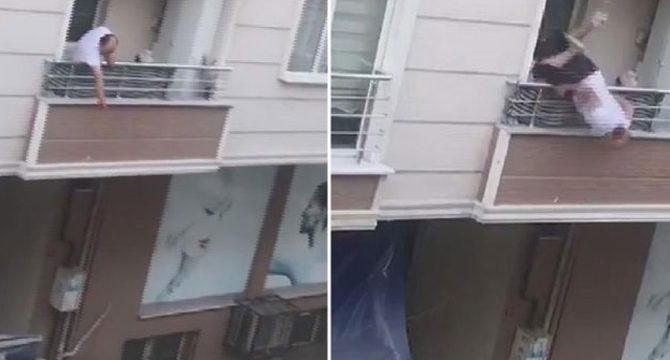 Halkalı'da akrabalarıyla tartışan kişi balkonundan böyle düştü