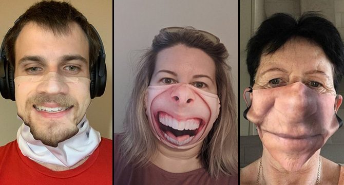 Yeni Normal: Kendi yüzlerinin fotoğraflarını maskeye bastırıyorlar