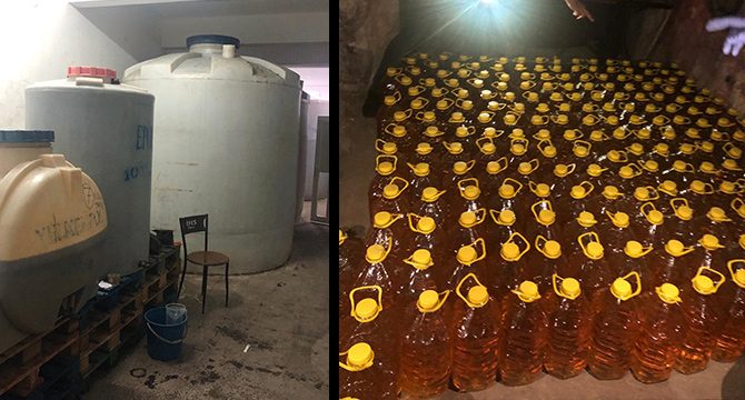 Tekirdağ’da sirke fabrikasında 90 ton sahte şarap ele geçirildi