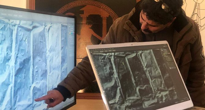 Kibyra'da antik çağa ait 'muska' yazıt bulundu