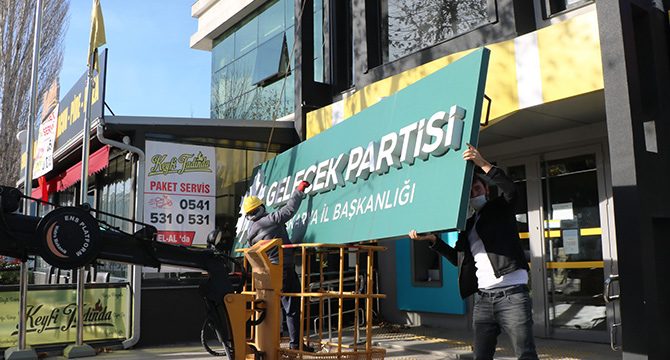 İl Başkanı ve yönetimin istifa ettiği Gelecek Partisi binası boşaltıldı
