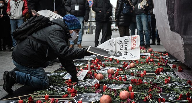 Hrant Dink öldürülüşünün 14'üncü yılında anıldı