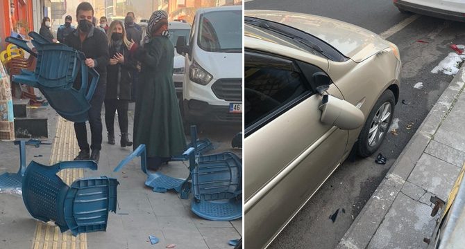 Halk otobüsünden fırlayan tekerlek dehşet saçtı
