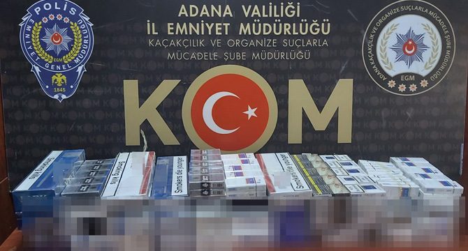 Adana'da kaçak sigara operasyonu