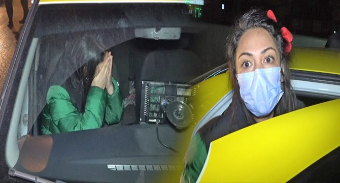 Takside alkol alırken yakalanan genç kadından şoke eden savunma