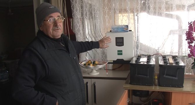 Kurduğu sistemle 10 yıldır elektriğe tek kuruş para vermiyor