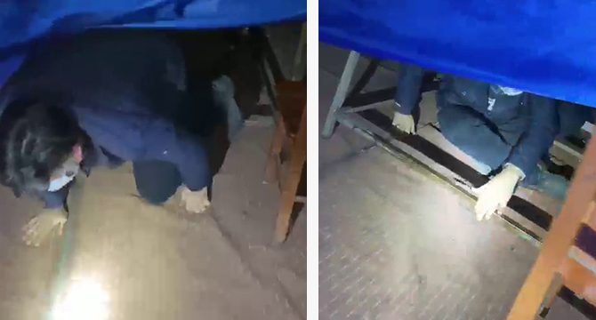 Kumar baskınında kaçacak yer aradılar