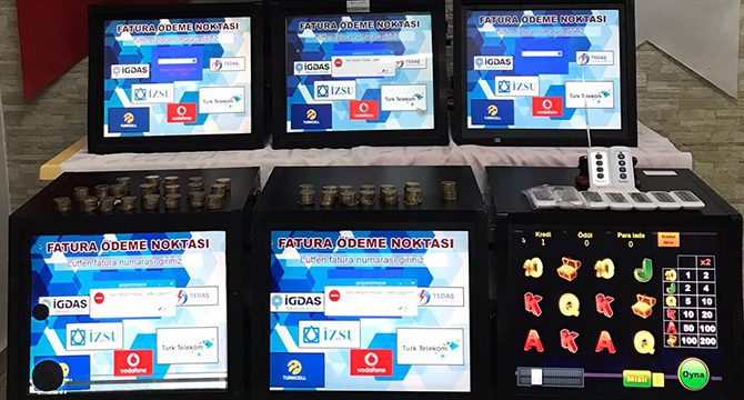 Polise yakalanmamak için özel kumar makinesi yapmışlar