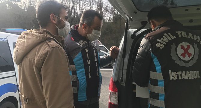 Çakarlı boş hasta nakil ambulanslarına da ceza kesildi