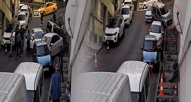 İstanbul'un göbeğinde korku dolu anlar: İşçiler ölümden saniyelerle kurtuldu