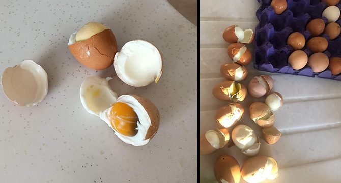 Sattığı yumurtalar haşlanmış çıktı