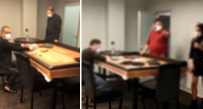 Beşiktaş’ta kumarhane baskını kamerada