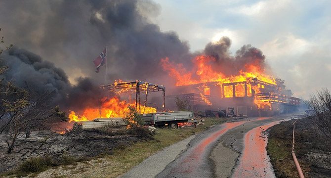 Dev arazi yangını: Yüzlerce kişi tahliye edildi