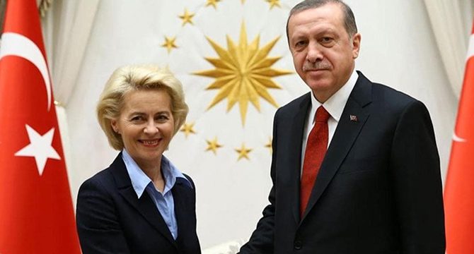 Erdoğan, AB Komisyonu Başkanı von der Leyen ile görüştü