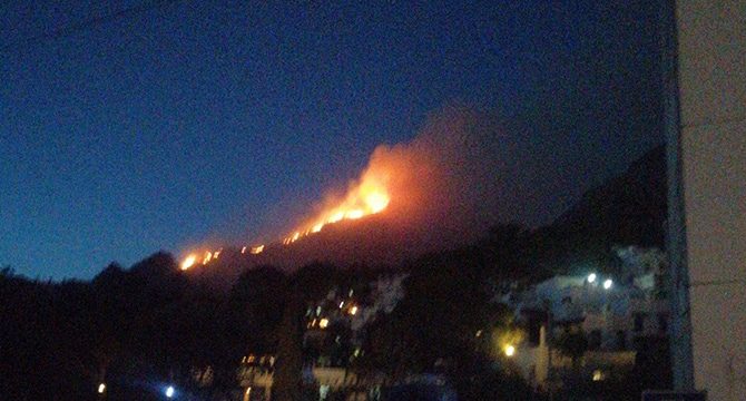 Bodrum'da korkutan yangın: İki hektar alan zarar gördü