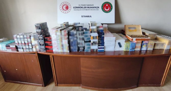 İstanbul’da 1 milyon liralık kaçak tütün mamulü ele geçirildi