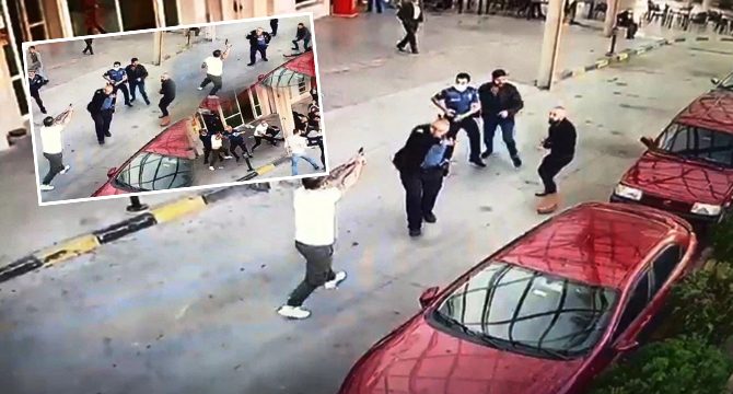 Hastane önünde film gibi sahneler