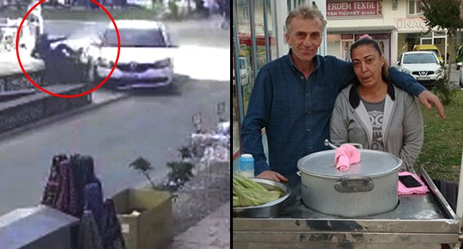 Bankta otururken ölümden döndü, karısı öperek sakinleştirdi