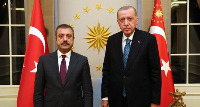 Erdoğan, Merkez Bankası Başkanı Kavcıoğlu ile görüştü