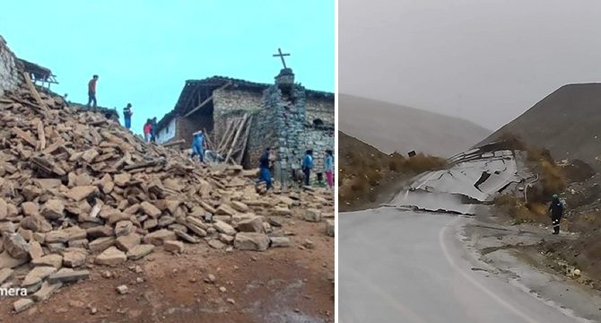 Peru'da gerçekleşen depremde 220 ev hasar gördü